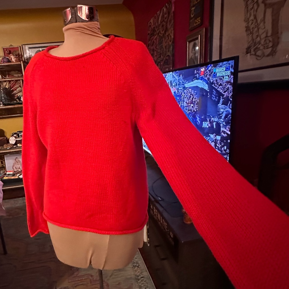 Bright Red Women's Crewneck Sweater